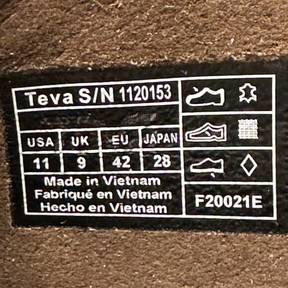 NWOB Teva Anaya Ankle Boots Woman sz 11 Mahogany Leather Western - Picture 7 of 11